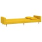 vidaXL Schlafsofa 2-Sitzer mit 2 Kissen Gelb Stoff vidaXL Schlafsofa 2-Sitzer mit 2 Kissen Gelb Stoff