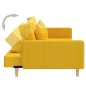 vidaXL Schlafsofa 2-Sitzer mit 2 Kissen Gelb Stoff vidaXL Schlafsofa 2-Sitzer mit 2 Kissen Gelb Stoff