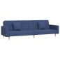 vidaXL Schlafsofa 2-Sitzer mit 2 Kissen Blau Stoff vidaXL Schlafsofa 2-Sitzer mit 2 Kissen Blau Stoff