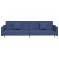 vidaXL Schlafsofa 2-Sitzer mit 2 Kissen Blau Stoff vidaXL Schlafsofa 2-Sitzer mit 2 Kissen Blau Stoff