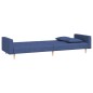 vidaXL Schlafsofa 2-Sitzer mit 2 Kissen Blau Stoff vidaXL Schlafsofa 2-Sitzer mit 2 Kissen Blau Stoff
