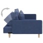 vidaXL Schlafsofa 2-Sitzer mit 2 Kissen Blau Stoff vidaXL Schlafsofa 2-Sitzer mit 2 Kissen Blau Stoff