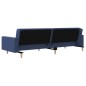 vidaXL Schlafsofa 2-Sitzer mit 2 Kissen Blau Stoff vidaXL Schlafsofa 2-Sitzer mit 2 Kissen Blau Stoff