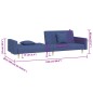 vidaXL Schlafsofa 2-Sitzer mit 2 Kissen Blau Stoff vidaXL Schlafsofa 2-Sitzer mit 2 Kissen Blau Stoff