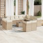 vidaXL 14-tlg. Garten-Sofagarnitur mit Kissen Beige Poly Rattan vidaXL 14-tlg. Garten-Sofagarnitur mit Kissen Beige Poly Rattan