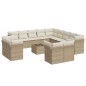 vidaXL 14-tlg. Garten-Sofagarnitur mit Kissen Beige Poly Rattan vidaXL 14-tlg. Garten-Sofagarnitur mit Kissen Beige Poly Rattan