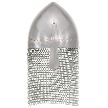 vidaXL Ritterhelm Antik Replik LARP Silbern Stahl 