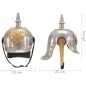 vidaXL Deutscher Preußischer Helm Antik Replik LARP Silbern Stahl vidaXL Deutscher Preußischer Helm Antik Replik LARP Silbern Stahl