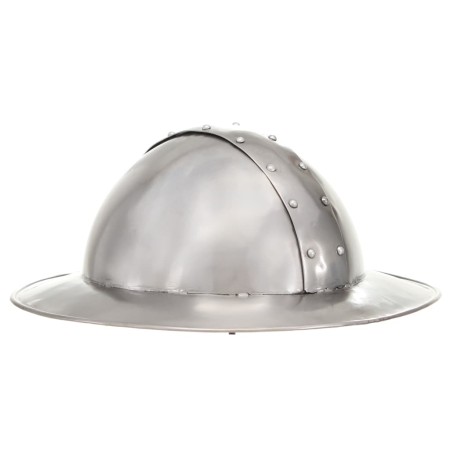 vidaXL Mittelalterlicher Ritterhelm Antik Replik LARP Silbern Stahl 