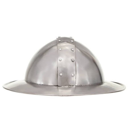 vidaXL Mittelalterlicher Ritterhelm Antik Replik LARP Silbern Stahl 
