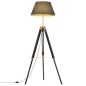 vidaXL Stativlampe Schwarz und Golden Teak Massivholz 141 cm vidaXL Stativlampe Schwarz und Golden Teak Massivholz 141 cm