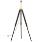 vidaXL Stativlampe Schwarz und Golden Teak Massivholz 141 cm vidaXL Stativlampe Schwarz und Golden Teak Massivholz 141 cm