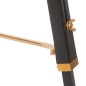 vidaXL Stativlampe Schwarz und Golden Teak Massivholz 141 cm vidaXL Stativlampe Schwarz und Golden Teak Massivholz 141 cm