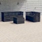 6-tlg. Garten-Sofagarnitur aus Paletten Kiefernholz Dunkelgrau 6-tlg. Garten-Sofagarnitur aus Paletten Kiefernholz Dunkelgrau