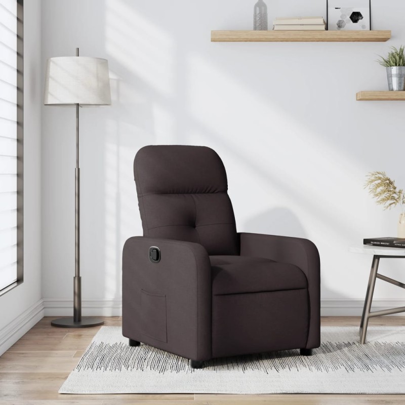 vidaXL Relaxsessel Dunkelbraun Stoff vidaXL Relaxsessel Dunkelbraun Stoff
