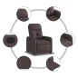 vidaXL Relaxsessel Dunkelbraun Stoff vidaXL Relaxsessel Dunkelbraun Stoff