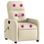 vidaXL Massagesessel Creme Stoff vidaXL Massagesessel Creme Stoff