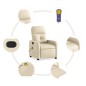 vidaXL Massagesessel Creme Stoff vidaXL Massagesessel Creme Stoff