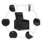 vidaXL Massagesessel Schwarz Kunstleder vidaXL Massagesessel Schwarz Kunstleder
