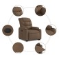 vidaXL Relaxsessel mit Aufstehhilfe Braun Stoff vidaXL Relaxsessel mit Aufstehhilfe Braun Stoff