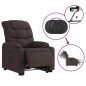 vidaXL Relaxsessel mit Aufstehhilfe Elektrisch Dunkelbraun Stoff vidaXL Relaxsessel mit Aufstehhilfe Elektrisch Dunkelbraun Stoff