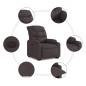 vidaXL Relaxsessel mit Aufstehhilfe Elektrisch Dunkelbraun Stoff vidaXL Relaxsessel mit Aufstehhilfe Elektrisch Dunkelbraun Stoff