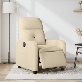 vidaXL Relaxsessel Elektrisch Creme Stoff