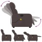vidaXL Massagesessel Elektrisch Dunkelbraun Stoff vidaXL Massagesessel Elektrisch Dunkelbraun Stoff