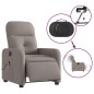vidaXL Massagesessel Elektrisch Taupe Stoff vidaXL Massagesessel Elektrisch Taupe Stoff