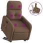 vidaXL Massagesessel mit Aufstehhilfe Braun Stoff vidaXL Massagesessel mit Aufstehhilfe Braun Stoff