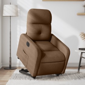 vidaXL Relaxsessel mit Aufstehhilfe Elektrisch Braun Stoff