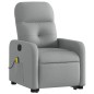 vidaXL Elektrischer Massagesessel mit Aufstehhilfe Hellgrau Stoff vidaXL Elektrischer Massagesessel mit Aufstehhilfe Hellgrau Stoff