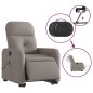 vidaXL Elektrischer Massagesessel mit Aufstehhilfe Taupe Stoff vidaXL Elektrischer Massagesessel mit Aufstehhilfe Taupe Stoff