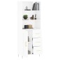 Highboard Hochglanz-Weiß 69,5x34x180 cm Holzwerkstoff Highboard Hochglanz-Weiß 69,5x34x180 cm Holzwerkstoff
