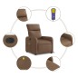 vidaXL Massagesessel Elektrisch Braun Stoff vidaXL Massagesessel Elektrisch Braun Stoff