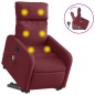 vidaXL Massagesessel mit Aufstehhilfe Weinrot Stoff vidaXL Massagesessel mit Aufstehhilfe Weinrot Stoff