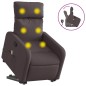 vidaXL Massagesessel mit Aufstehhilfe Dunkelbraun Stoff vidaXL Massagesessel mit Aufstehhilfe Dunkelbraun Stoff
