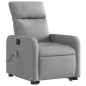 vidaXL Elektrischer Massagesessel mit Aufstehhilfe Hellgrau Stoff vidaXL Elektrischer Massagesessel mit Aufstehhilfe Hellgrau Stoff