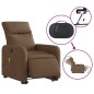 vidaXL Elektrischer Massagesessel mit Aufstehhilfe Braun Stoff vidaXL Elektrischer Massagesessel mit Aufstehhilfe Braun Stoff