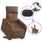 vidaXL Elektrischer Massagesessel mit Aufstehhilfe Braun Stoff vidaXL Elektrischer Massagesessel mit Aufstehhilfe Braun Stoff