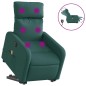 vidaXL Elektrischer Massagesessel mit Aufstehhilfe Dunkelgrün Stoff vidaXL Elektrischer Massagesessel mit Aufstehhilfe Dunkelgrün Stoff