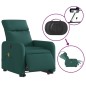 vidaXL Elektrischer Massagesessel mit Aufstehhilfe Dunkelgrün Stoff vidaXL Elektrischer Massagesessel mit Aufstehhilfe Dunkelgrün Stoff