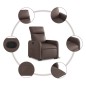 vidaXL Relaxsessel mit Aufstehhilfe Braun Kunstleder vidaXL Relaxsessel mit Aufstehhilfe Braun Kunstleder