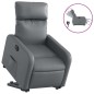 vidaXL Relaxsessel mit Aufstehhilfe Elektrisch Grau Kunstleder vidaXL Relaxsessel mit Aufstehhilfe Elektrisch Grau Kunstleder