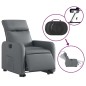 vidaXL Relaxsessel mit Aufstehhilfe Elektrisch Grau Kunstleder vidaXL Relaxsessel mit Aufstehhilfe Elektrisch Grau Kunstleder