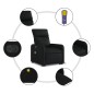 vidaXL Massagesessel mit Aufstehhilfe Elektrisch Schwarz Kunstleder vidaXL Massagesessel mit Aufstehhilfe Elektrisch Schwarz Kunstleder