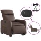 vidaXL Massagesessel mit Aufstehhilfe Elektrisch Braun Kunstleder vidaXL Massagesessel mit Aufstehhilfe Elektrisch Braun Kunstleder