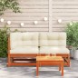 vidaXL Gartensofa mit Kissen 2-Sitzer Wachsbraun Massivholz Kiefer vidaXL Gartensofa mit Kissen 2-Sitzer Wachsbraun Massivholz Kiefer