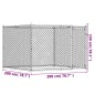 vidaXL Hundezwinger mit Tür Grau 2x2x1,5 m Verzinkter Stahl vidaXL Hundezwinger mit Tür Grau 2x2x1,5 m Verzinkter Stahl
