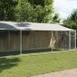 vidaXL Hundezwinger mit Dach und Tür Grau 8x2x2 m Verzinkter Stahl vidaXL Hundezwinger mit Dach und Tür Grau 8x2x2 m Verzinkter Stahl
